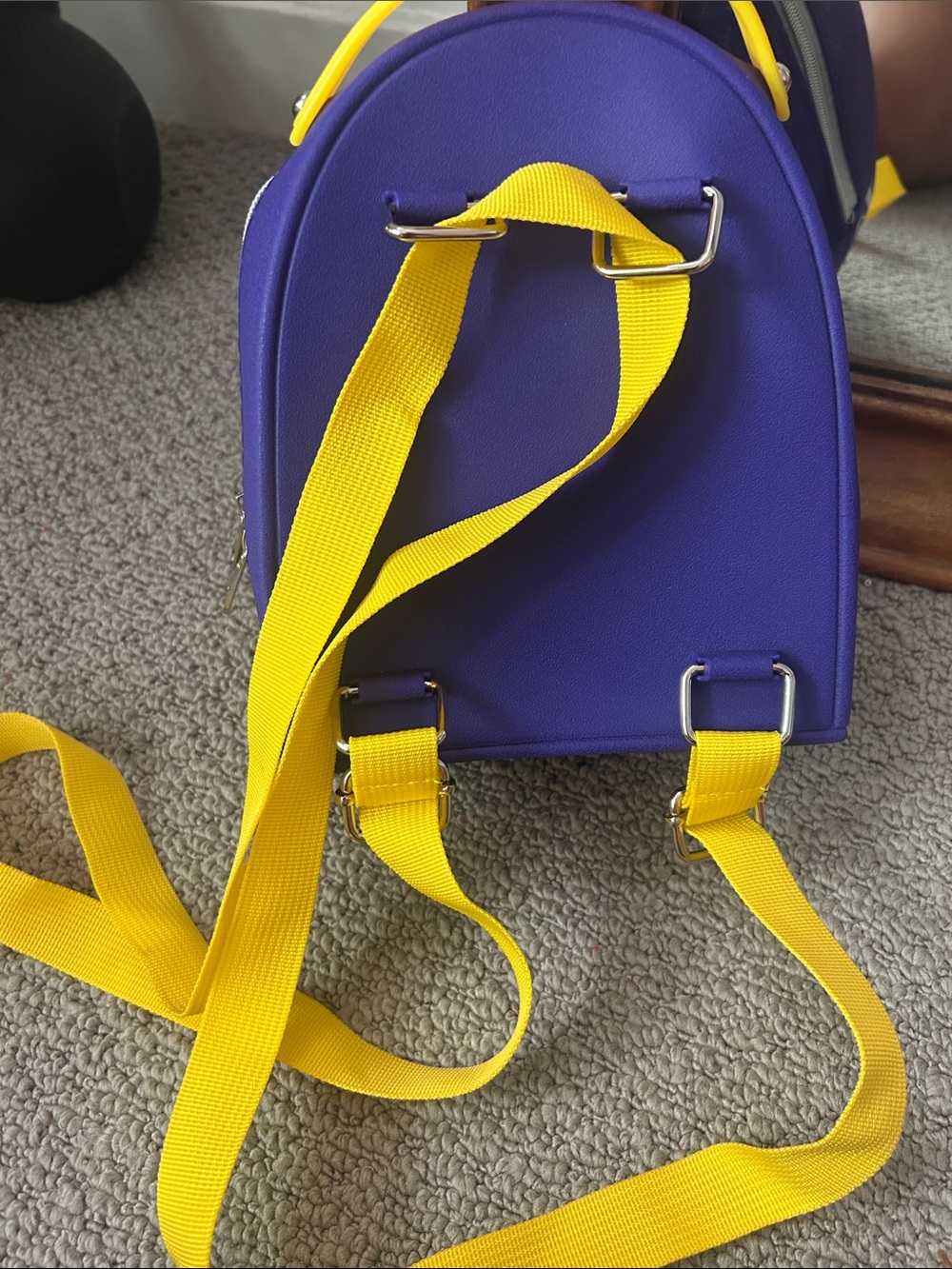 Los Angeles Lakers Purple Mini Backpack with Yellow Accents - Picture 2 of 6